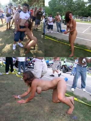 Slut Mom Going Wild On An Outdoor White Trash Party